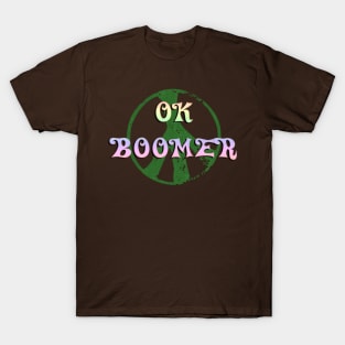 ok boomer - Hippy Mode Peace Stamp T-Shirt